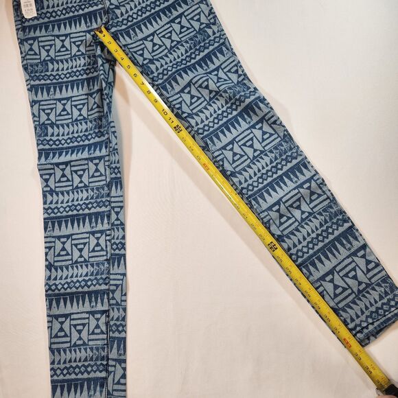 Jay Jays Skinny Jeans Womens Size 10 W30 x L32 Light Dk Blue Geometric Print - Picture 16 of 16